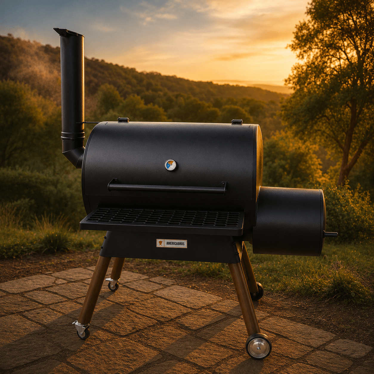 Pellet Smoker 60 °C bis 250 °C Arizona mit Thermometer