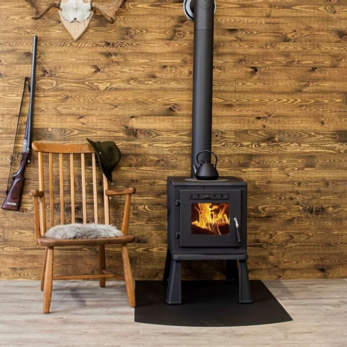 Estufa de leña 7 kW Westbo WeRa de hierro fundido · placa de cocción · leños de hasta 40 cm