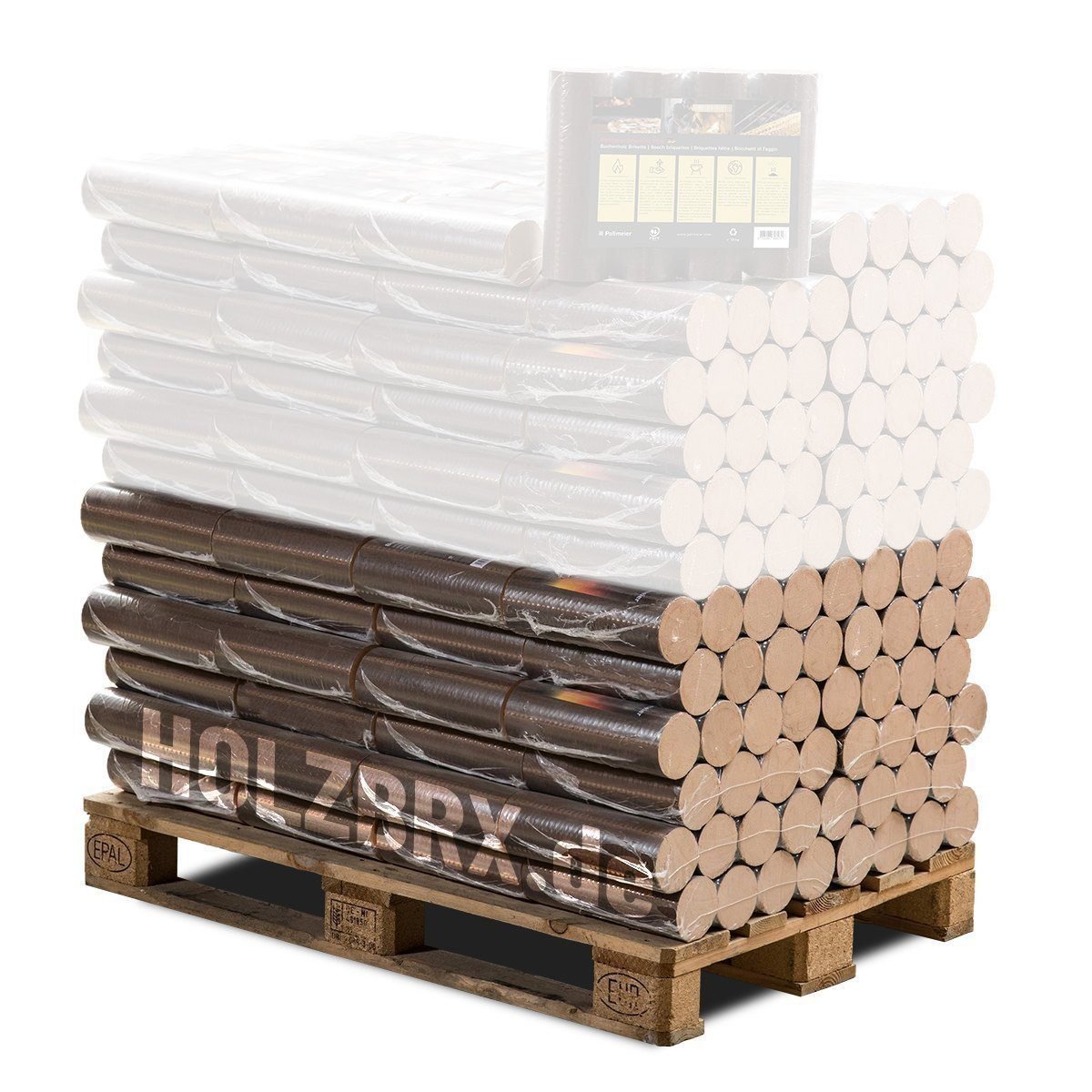 Bricchetti di faggio Pollmeier Premium Plus · bancale 480 kg